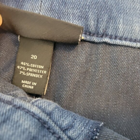 Venezia Womens Jeans 20 Plus Jegging Cropped Pull On Blue Denim Comfy SL41E - Picture 7 of 8